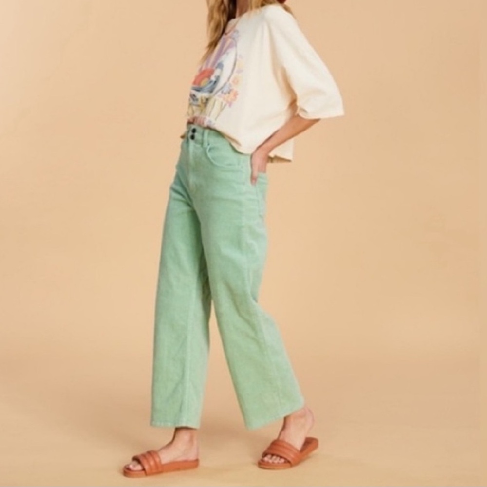 Billabong Mint Green Wide-Leg Pants